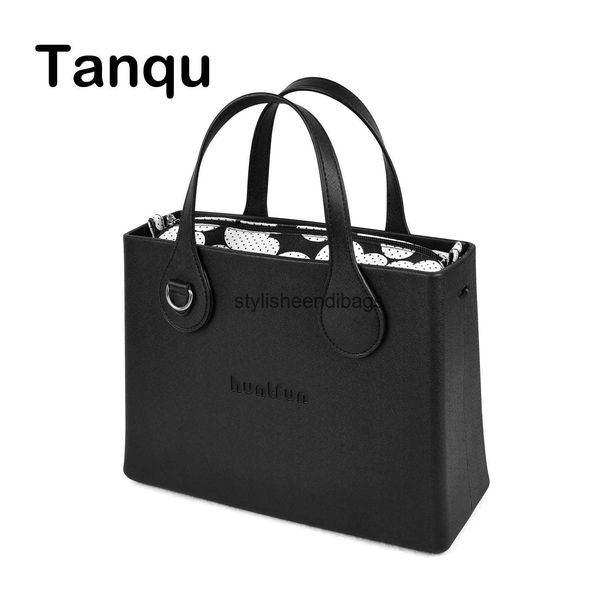 Totes New huntfun Gomma Silicone EVA Borsa quadrata Inserto in tela floreale Manico piatto Impermeabile O Bag Style Donna O Borsa a tracolla H24219