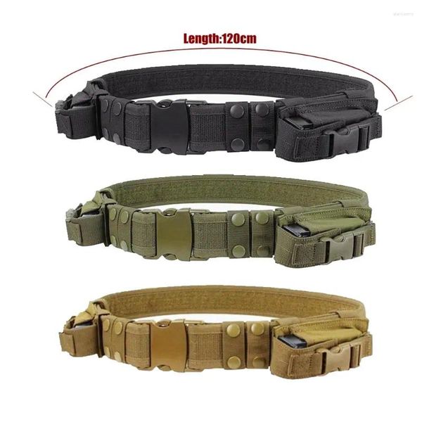 Sistema de equipamento de caça de suporte de cintura Tático Homens Cinto Segurança Militar Combate Utilitário com Bolsas de Revista