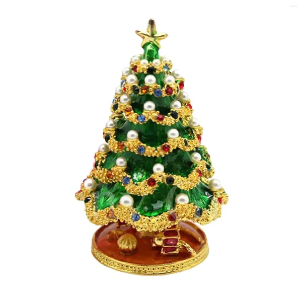 Sacchetti per gioielli Scultura ornamentale unica con scatola per gingilli per albero di Natale per la decorazione domestica