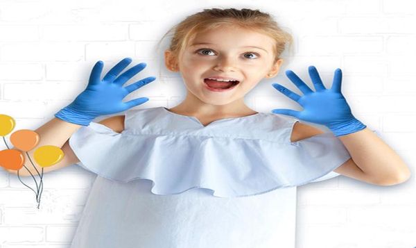 20 pçs luvas descartáveis látex para crianças nitrilo higiene protetora universal adolescentes pequena segurança hand5253675