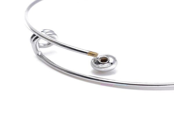 Alta qualidade banhado a prata moda expansível fio pulseira pulseiras jóias diy ajustável 7701564