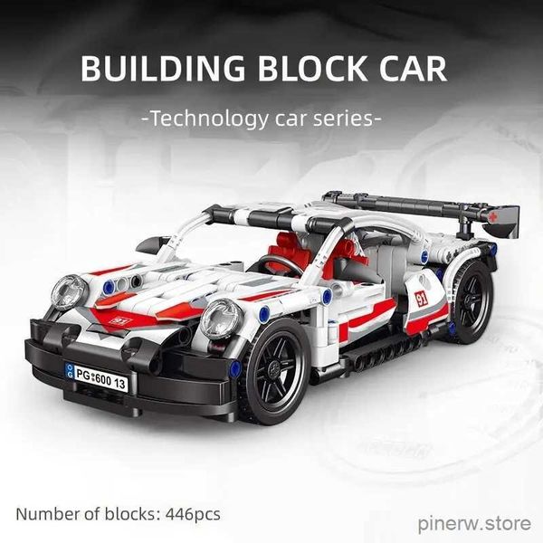 Blocchi 1 18 Modello tecnico di auto da corsa 446PCS Building Blocks Mattoni Set Bambini Giocattoli da costruzione per bambini Ragazzo Gioco regalo