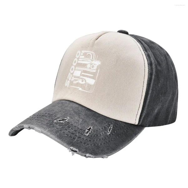 Top Caps S2000 Beyaz Baskı Beyzbol Kapağı Kaput Şapka Beach Trucker Hats Erkek Kadınlar