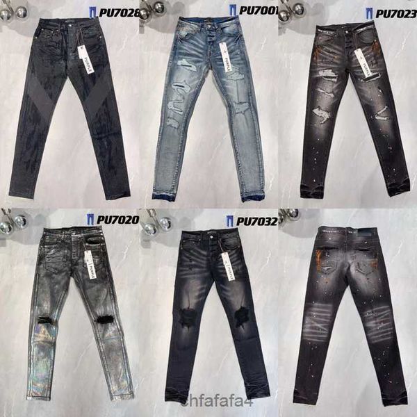 Ksubi Purple Brand Jeans per uomo Designer Stacked Jean Men Pantaloni di alta qualità Design dritto Shinny Pantaloni sportivi Designer Pantalones PFJP