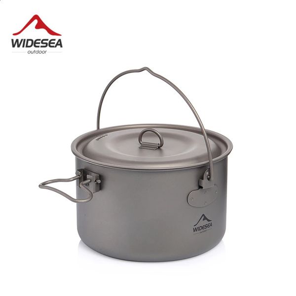 Widesea Camping Stoviglie Set di pentole Turismo calderone Pentola da cucina per esterni Picnic Cucina Escursionismo Trekking 240118