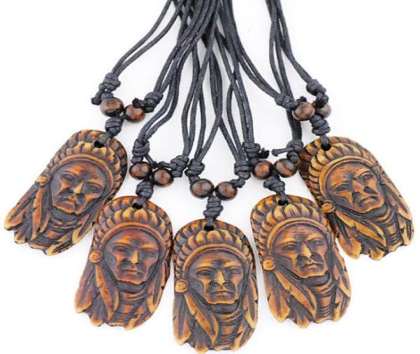 Schmuck-Set mit 12 coolen Anhängern im Tribal-Stil mit indischen Häuptlingen für Männer und Frauen, Geschenke 9161225