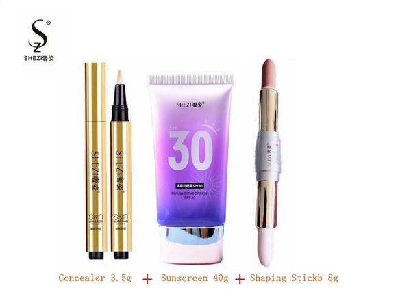 She zi fundação líquido olho escuro círculo corretivo caneta ponto acne perfeito cuidados com a pele beleza corretivo 3.5g 240129