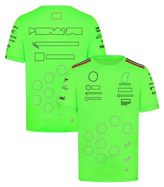 2024 novo terno de corrida F1 equipe personalizada camisa POLO de manga curta verão masculino de secagem rápida camiseta plus size