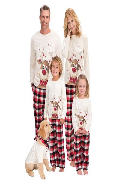 Neugeborenen Baby Weihnachten Cartoon Pyjamas Plaid Familie Passenden Strampler Overall Kinder039s eltern-kind-outfit pijama1463891