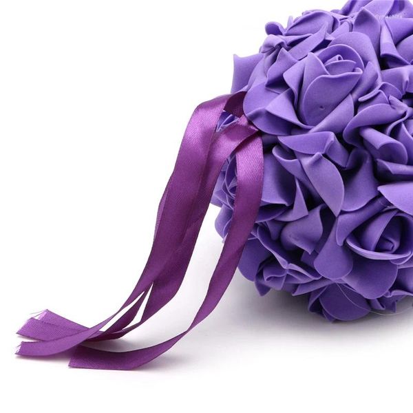 Flores decorativas Pomander bola rosa forma arcos de banco suprimentos para festa de casamento