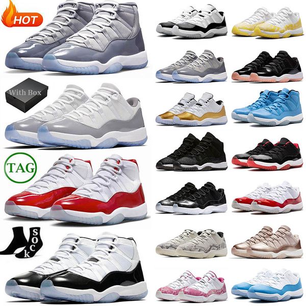 Sapatos de basquete Jumpman 11 com caixa 11 11s tênis de basquete homens mulheres gratidão cereja concord legal cinza gama azul criado branco homens mulheres tênis esportivos ao ar livre