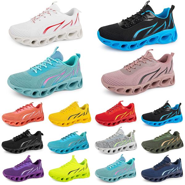 Homens Mulheres Running Sapatos Treinador de Moda Triple Branco Branco Vermelho Amarelo Verde Verde Pêssego Teal Teal Laranja Limpa Pink Esportes Respiráveis ​​Esportes Vinte e Quatro