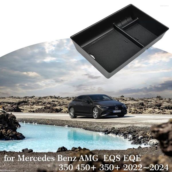 Auto Organizer Box Für Mercedes Benz AMG EQS EQE 350 450 2024 Armlehne Lagerung Mittelkonsole Kleinigkeiten Tablett Zubehör