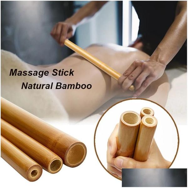 Rückenmassagegerät, natürlicher Bambus, Mas-Stick, Holz, Therapie, Fitness, Gua Sha, Muskelschmerzlinderung, Maderoterapia Masr Anticellite 240118 Drop Deli Otckv