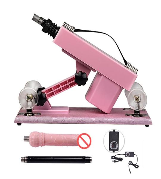 Rosa automatische Sex-Maschinenpistole mit Dildo-Aufsatz, weibliche Masturbation, Geschlechtsverkehr, Liebesmaschine, Roboter, Sex-Möbel für C6755335