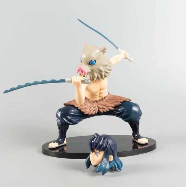 Figura de anime do diabo Blade Hashibira inosuke Battle ver.Ação de PVC Figura Kimetsu No Yaiba Modelo Toys Decoração de bonecas q07222538379