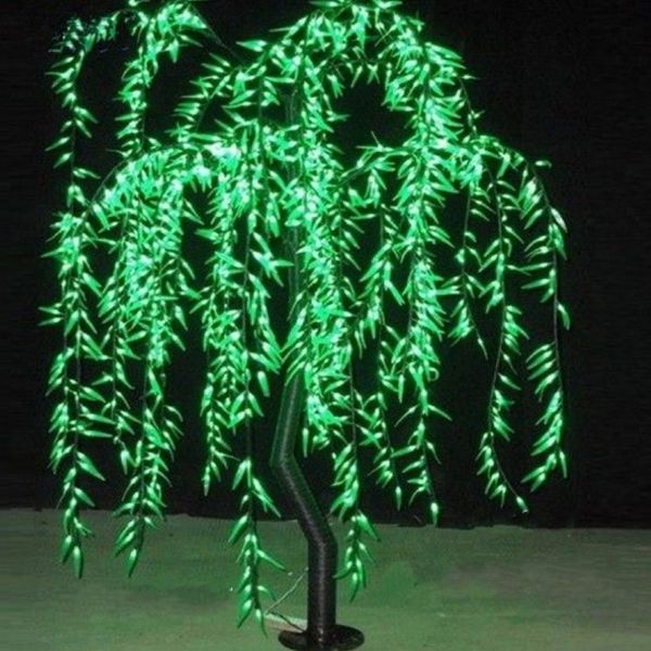 Decorazioni da giardino artificiali a LED Salice piangente Albero leggero Uso esterno 945 pezzi LED 1 8m 6ft Altezza Decorazione natalizia antipioggia260m