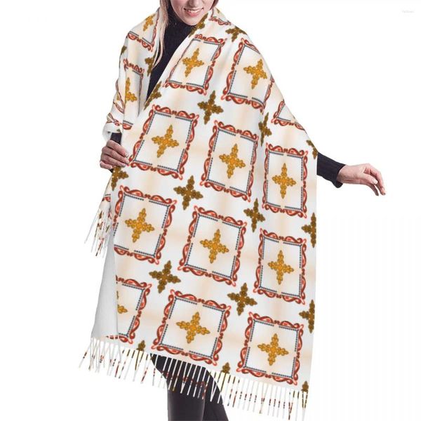 Шарфы напечатанные многоцветные рисунки в арабском шарфе для шарфов мужчины женщины зима теплое мод