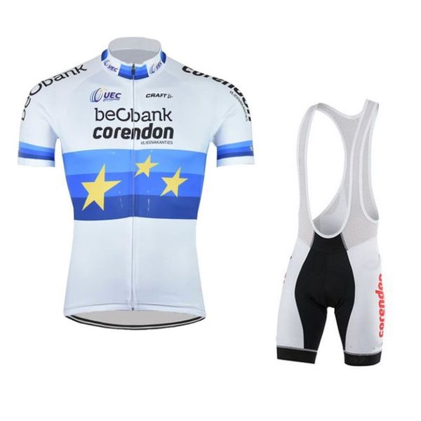 Radtrikot-Sets SPTGRVO LairschDan White CORENDON-CIRCUS TEAM Quick Dry Short Set Herren Fahrradbekleidung Trägershorts MTB Wear2739