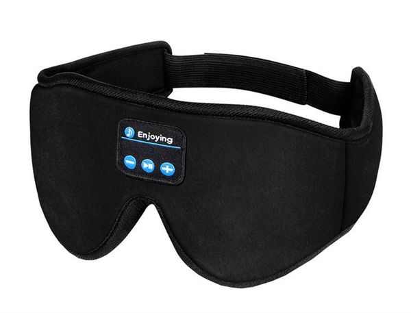 Cuffie per dormire lavabili Bluetooth 5.0 Maschera per gli occhi wireless 3D per chi dorme sul fianco con altoparlanti stereo ultrasottili regolabili Microfono Mani libere per viaggi insonni