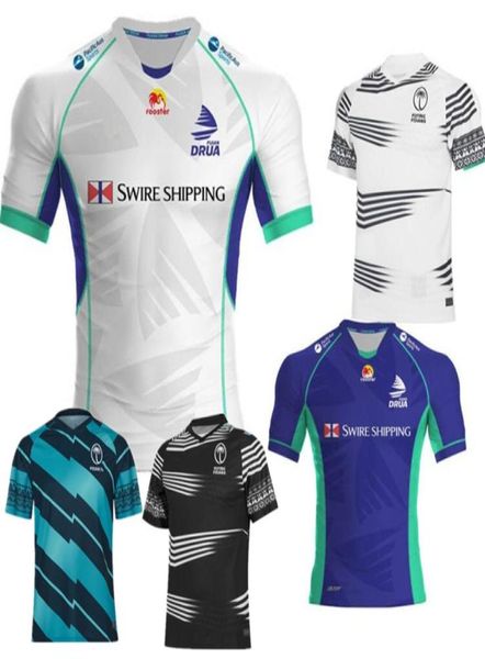 Мужские футболки Yryn S 2022 Fiji Drua Rugby Jersey Новый стиль Flying Fijians Fiji 7S Рубашка для регби альтернативная рубашка