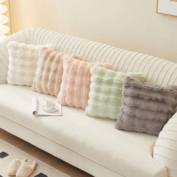Kissen Licht Luxus Ins Plüsch Abdeckung Flauschige Dekorative Überwurf Fall Auf Bett Sofa Schlafzimmer Tatami