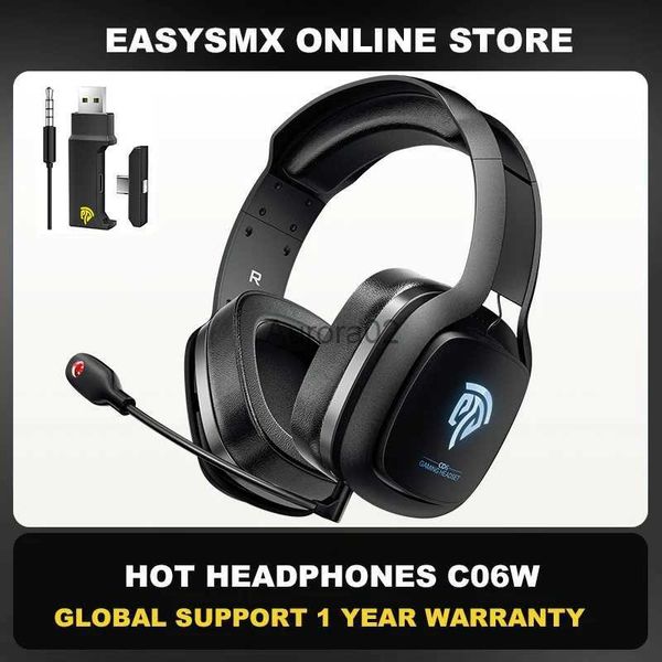 Fones de ouvido de telefone celular EasySMX C06W Fones de ouvido sem fio Bluetooth Gaming Headset compatível com laptop MAC Smart TV YQ240219