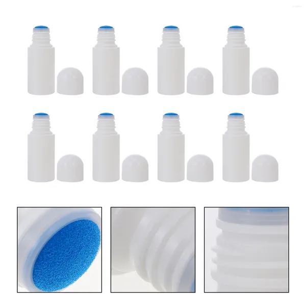 Garrafas de armazenamento 8 Pcs Esponja Linimento Garrafa Subembalagem Recipiente Sapato Cleaner Plástico Abs Líquido Pintura de Viagem