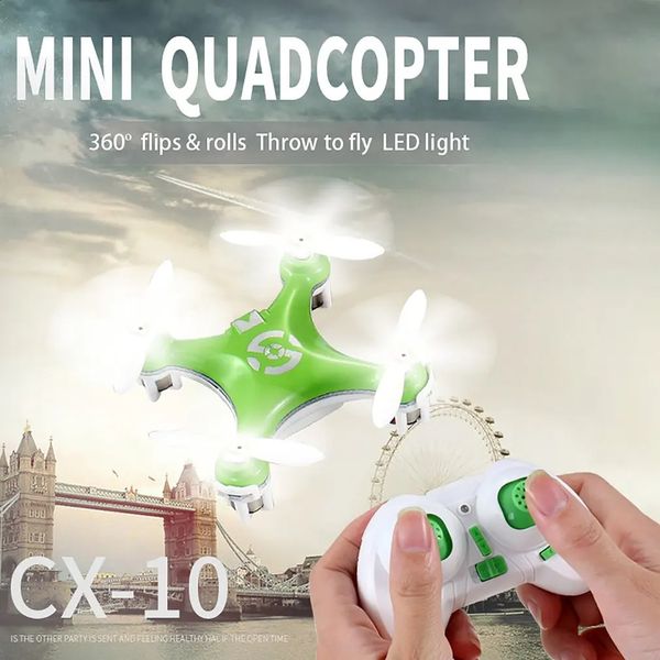 CX10 Mini RC Drone Helikopter Radyo Uçak Headles Modu 6 Eksen Uzaktan Kumanda Oyuncak Kid 240118