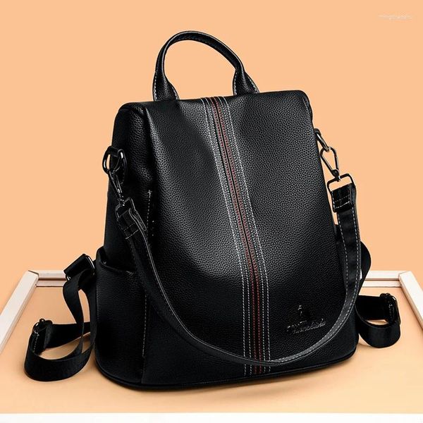 Schule Taschen Luxus Große Kapazität Rucksack Frauen Anti-diebstahl Mode Pu Leder Schulter Tasche Handtasche Reise Rucksack