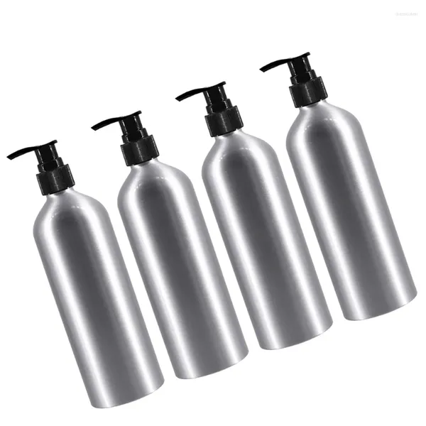 Sıvı Sabun Dispenser 4pcs Şişeler Şampuan Dispenser Spiral Alüminyum Pompa Başlığı