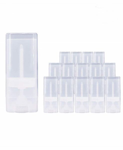 25 pz Bianco Nero Trasparente Vuoto Ovale Piatto Balsamo per le labbra Tubi di Plastica Solido Profumo Deodorante Stick Contenitori5017396