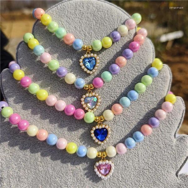 Collari per cani Collana di perle per animali domestici regolabile colorata Accessori per gatti Gotas Animali Gemma di moda Collare per gatti Gattino Collier Chat