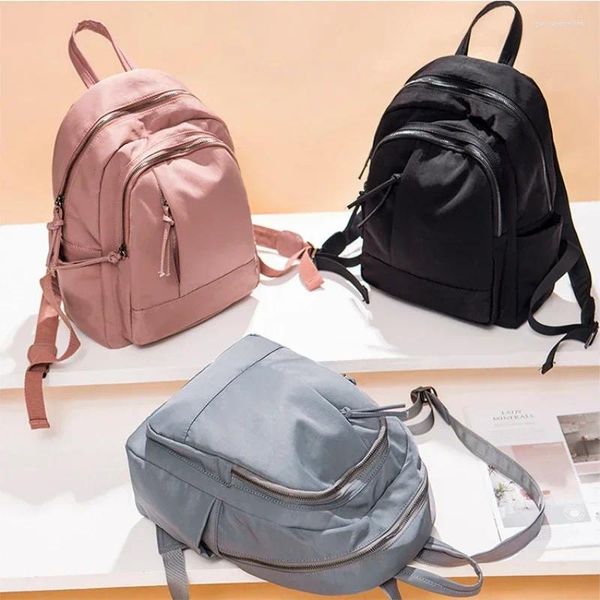 Sacos escolares femininos bonito mochila casual estilo estudante saco meninas mini duas alças de ombro viagem durável