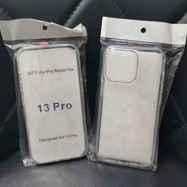 Custodie per PC TPU protettive per tutto il corpo a 360 gradi antiurto con protezione dello schermo per iPhone 15 14 13 12 11 Pro Max XR XS X 8 Plus Samsung S21 S22 S23 Ultra A12 A22 A32 A42 A52 A72