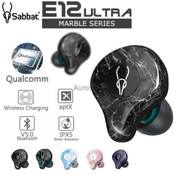 Fones de ouvido de telefone celular Sabbat E12 Ultra TWS Qualcomm Bluetooth 5.0 Aptx Fone de ouvido sem fio esportivo HiFi estéreo Fones de ouvido com redução de ruído G12 Elite YQ240219