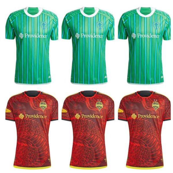 24 25 maglie da calcio Seattle Sounders FC 2024 2025 MLS # 7 Roldan # 9 Ruidiaz # 10 Lodeiro # 12 Montero # 13 MORRIS YEIMAR Rusnak maglie da calcio tifosi versione giocatore uomo bambini kit