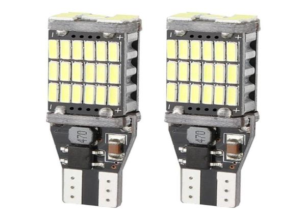 VODOOL T15 W16W 45 SMD4014 Araba Ters Park Dönüşü Sinyal Işık LED Fren Lambaları Ampul Auto Supre Işık Sinyali 3203790