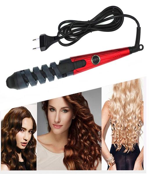 Profissional modelador de cabelo rolo magia espiral curling ferro aquecimento rápido curling wand elétrica modelador de cabelo pro estilo tool6822594