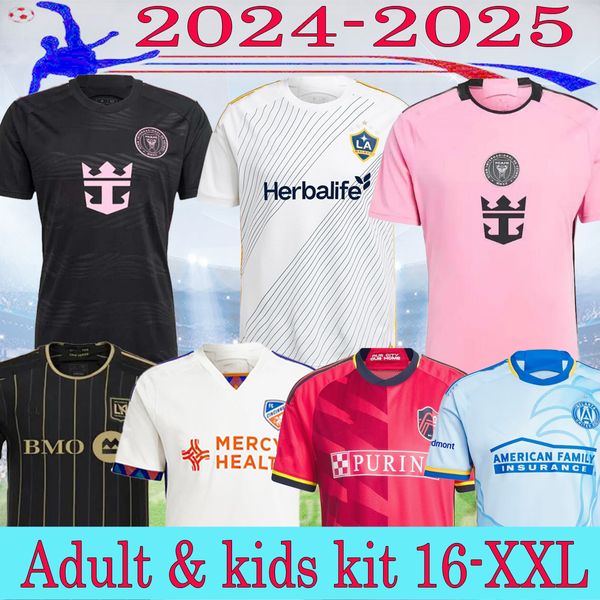 2024 St. Louis City MAGLIE DA CALCIO personalizzate Atlanta away Cincinnati Miami LA Galaxy LAFC Tessuto traspirante adatto Kit per bambini adulti di qualità tailandese 16-XXL