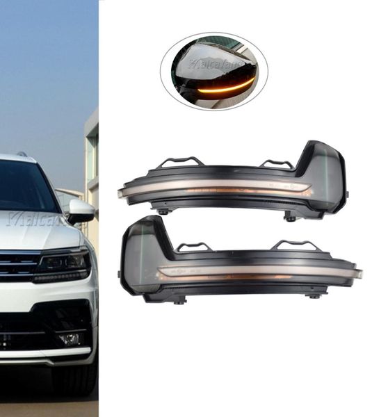 2PCS LED Blinker Dynamische Blinker Sequentielle Seite Spiegel Anzeige Licht Für VW Tiguan MK2 2017 2018 Touareg MK3 20192423952