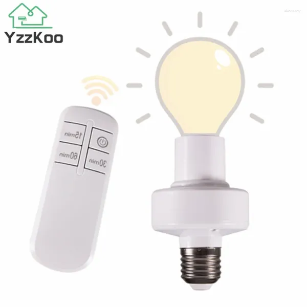 Suportes de lâmpada Controle Remoto Sem Fio Interruptor de Temporizador Inteligente E27 Suporte 110V 220V Casa Multi Light Quarto de Bebê Quarto