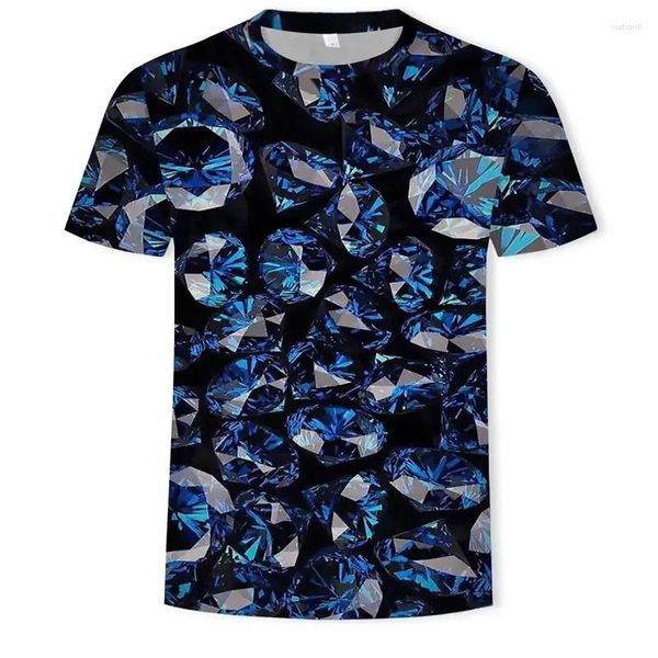 Magliette da uomo Arte colorata Estate Moda Strada T-shirt grafica 3d Compressione Stampa personalizzata Europea