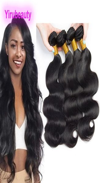 Malaio vison 9a cabelo humano 100 não processado cabelo virgem onda do corpo 4 pacotes de cabelo tece tramas duplas 95100gpiece grau 9a7301648