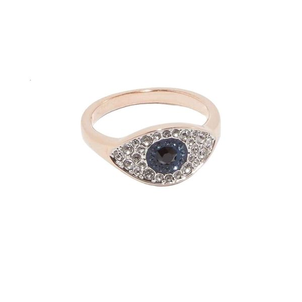 Swarovski-Ringe, Designer-Damen-Luxus-Bandringe in Originalqualität, vielseitiger Devils-Eye-Ring, weiblicher Element-Kristallring