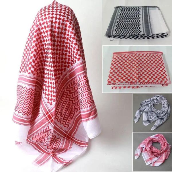 Sciarpe 1 pezzo collo quadrato avvolgere sciarpa Shemagh musulmana Palestina Bandana costumi tradizionali islamici turbante arabo Hijab