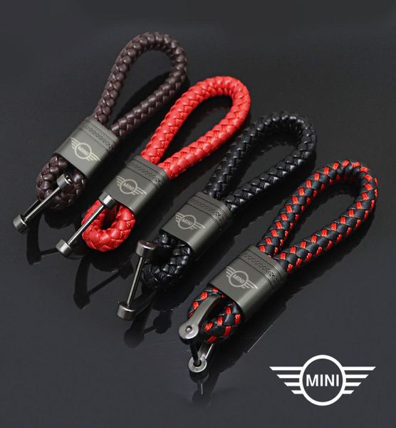 Mini Cooper için Deri Araç Anahtar Zinciri JWC R50 R52 R53 R56 R57 R58 R59 R60 R61 F50 F54 F55 F56 Araba Keyasyon Aksesuarları2564117