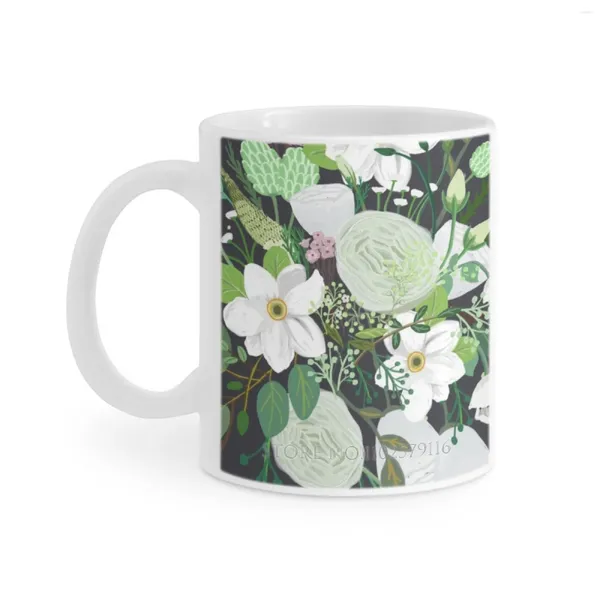 Кружки с цветочным рисунком, белая кружка, кофейная чашка, чашки для чая с молоком, подарок для друзей, цветы, цветы, природа