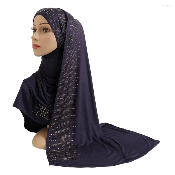 Sciarpe Hijab musulmani Sciarpa Moda Foulard Voile Musulman Solid Bonnet Hijab Zyy12