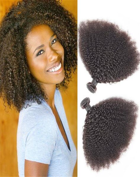 Moğol 9a Afro Afro Kinky Kıvırcık İnsan Saç Demetleri İşlenmemiş Kinky Kıvırcık Saç Dokumaları Siyah Kadın İçin 3 Paket Lot8295355
